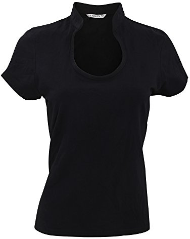 Kustom Kit Womens/Ladies Corporate Short Sleeve Keyhole Neck Top (12-14) (Black)