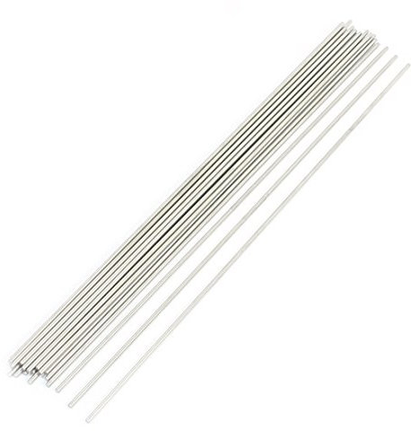 sourcing map 20 Stück RC Flugzeug Hardware-Tool Edelstahl Rundstab 250 mm x 2 mm