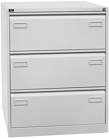 BISLEY Light Hängeregistraturschrank, doppelbahnig, DIN A4, 3 HR-Schubladen, Farbe lichtgrau