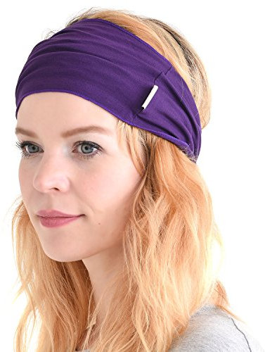 Dünnes Lauf Stirnband Sport Haarband Herren, Bandana Damen Sommer Japanische Mode Lang, Loop Tuch Zum Binden Lila
