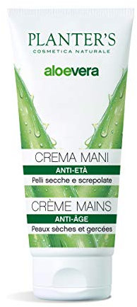 Planter's - Crema Mani Anti-age all'Aloe Vera. Idratazione intensa a mani screpolate, contrasta la formazione di macchie scure e piccole rughe. Con vitamina E. 75 ml
