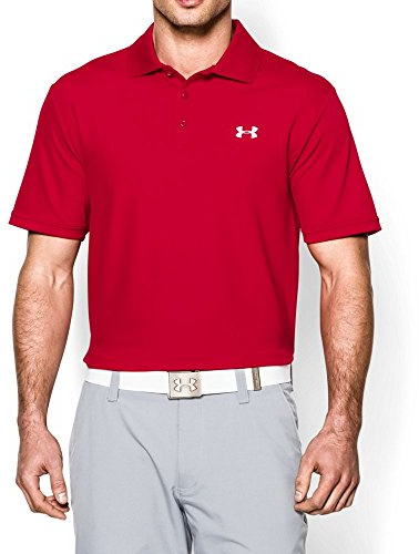 Under Armour UA Performance Men's Short Sleeve Polo Shirt, Red, M, 1242755-602
