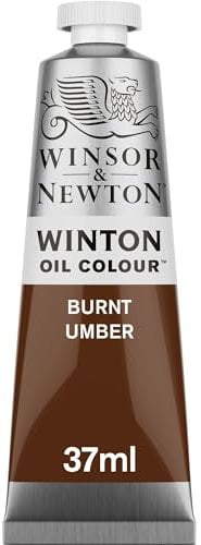 Winsor & Newton 1414076 Winton, feine hochwertige Ölfarbe - 37ml Tube mit gleichmäßiger Konsistenz, Lichtbeständig, hohe Deckkraft, Reich an Farbpigmenten - Umbra gebrannt