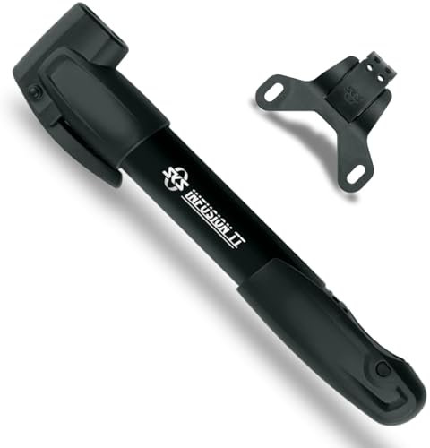 SKS GERMANY INFUSION TT Fahrradpumpe mit Teleskop-Funktion, Fahrradzubehör (Luftpumpe, MULTI VALVE-Ventilkopf, klappbarer T-Griff, Teleskop-Funktion, komfortable Bedienung, max. Druck: 6 bar / 85 PSI)