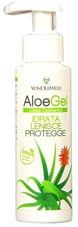 Vonderweid AloeGel - Gel Aloe Vera Puro + Aloe Arborescens Gel | Gel Lenitivo Idratante e Protettivo da Piante di Aloe Italiane | Gel da Aloe Pura non Pastorizzata | 250 ml