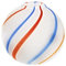 Kugelvase Vase Blumenvase VIP Pavel Weiss Rot Blau H 20 cm Handgeformte und Mundgeblasene Glasvase Tischvase