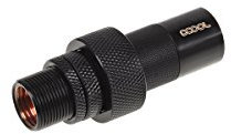 Alphacool 17225 HF Schnellverschlusskupplungsset mit Schottverschraubung G1/4 IG - Deep Black Wasserkühlung Anschlüsse