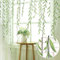 BROSHAN Voile-Vorhang aus Weidenstoff, 198,1 x 99,1 cm, durchsichtig, Grün
