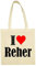 Reifen-Markt Tasche I Love Reher Größe 38x42 Farbe Natur Druck Schwarz