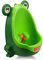 Foryee Cute Frog Potty Training Urinal for Boys with Funny Aiming Target - Blackish Green