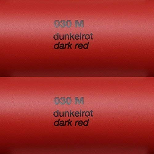 Unbekannt 5,08€/m² Rapid Teck® Matt Folie - 030 Dunkel Rot - Klebefolie - 5m x 1,26m - Folie Matt Plotterfolie - Klebefolie selbstklebend - auch als Moebelfolie - Dekofolientage