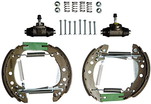 FERODO FMK002 Bremsenset Trommelbremse Bremsbacken Satz mit Radbremszylinder Hinten Kompatibel mit VW Golf 3 1H1 Golf 2 19E, 1G1 Lupo 6X1, 6E1 Polo Schrägheck 6N1 Golf 1 Cabriolet 155 | Kompatibel mit: AUDI 50, 80 B1 Stufenheck, 80 B2 Stufenheck, SEAT AROSA, CORDOBA, CORDOBA Vario, IBIZA II, TOLEDO I