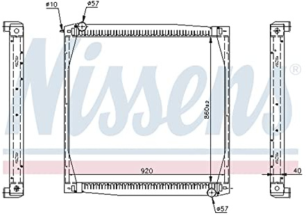 NISSENS 64069A Motorkühler/Wasserkühler Kompatibel mit SCANIA 4 - series 10570465 10570474 10570491