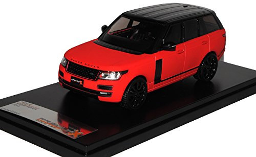 Land R*o*v*e*r Range R*o*v*e*r LG matt Rot Schwarz Ab 2012 1/43 PremiumX Modell Auto mit individiuellem Wunschkennzeichen