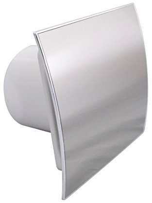 AirTech-UK Bathroom Extractor Fan with Timer 100mm / 4 Shower Kitchen Ventilator Stainless Stell Brushed Finish