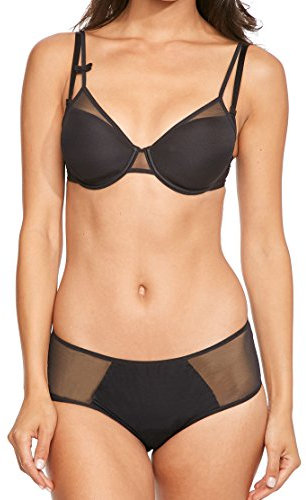 Passionata Women's Bedeckender Spacer-bh, Miss Joy Minimizer Bra, Black, 32 D