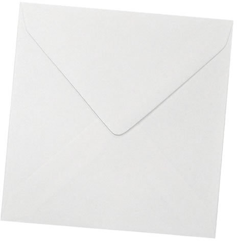 100 x Briefumschläge, Weiß, quadrat-förmig,130 x 130 mm, 100 g / m², hochwertige Stärke