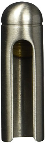 Alpertec Zierhülsen Messing Edelstahlfarbig Türhülsen, 2 Stück, Durchmesser 15mm, Höhe 54 mm, 32290570K2