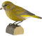 WILDLIFEGARDEN Wildlife Garden WG407 DecoBird Grünfink - Handgeschnitzter Dekorative Vogel aus Holz - Kleine Europäische Vögel