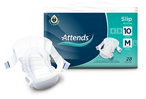 Attends Slip Active 10M, Einmalslip, bei starker Inkontinenz, Größe M, 4 x 28 St