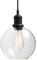 Yosoan Rundkugel-Klar Glas Industrie Loft-Pendelleuchte Pendelleuchten Badezimmerleuchte, Badezimmerlampe, Innenleuchte, spritzwassergeschützt (Schwarz Farbe)