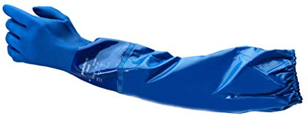 Ansell AlphaTec 23-201 Work Gloves in PVC, Food Approved, Dexterity and Flexibility at Low Temperatures, Dipped Rough Finish for Enhanched Grip, Size 9/L (6 Pairs)