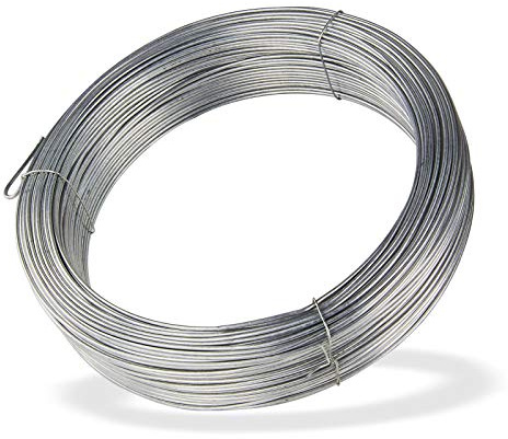 Draht verzinkt 125 m x 2,5 mm 5 kg Zaundraht Bindedraht Basteldraht Drahtspinne Spanndraht Drahtspule Gartendraht Blumendraht