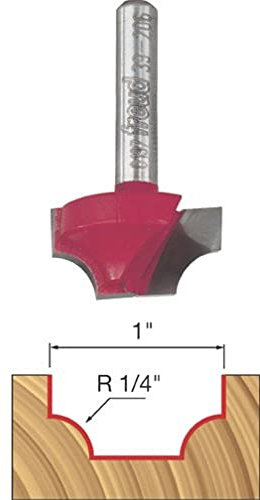 Freud 39-206: 1/4 Radius Ovolo Bit with 1/4 Shank, 1-3/4 Overall Length