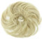 CAISHA Haargummi Bella Hochsteckfrisuren Haarteil Hochzeitfrisuren Voluminös Leicht Gewellt Hitzebeständige Kunstfaser DM17cm Hellblond Mix G14B