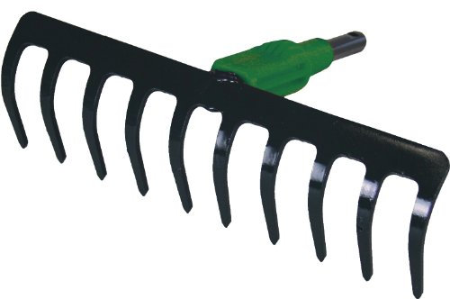 Green Tower Gartengeräte Stecksystem viele Möglichkeiten kombinierbar Rechen Grubber Laubbesen Kultivator Hacke (ohne Stiel, Gartenrechen 26 cm)