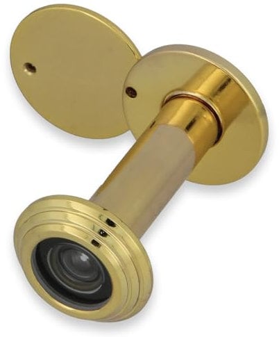 Amig - Judas de porte | Lentille super grand angle | Certifié UL pour portes coupe-feu | Résistant aux rayures | Sécurité discrète | Acier, Laiton Verni, 55-80 mm
