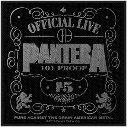 Pantera Standard Square Official Live 101 Proof Design Sew On Patch Band Rock