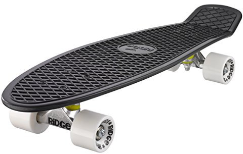 Ridge PB-27-Black-White Skateboard, Black/White, 69 cm