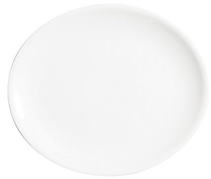 Saturnia Piatto Porcellana Ovale Siviglia Bianco 34cm