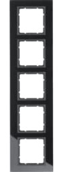 Hager B7 – Rahmen 5 Elemente Glas anthrazit