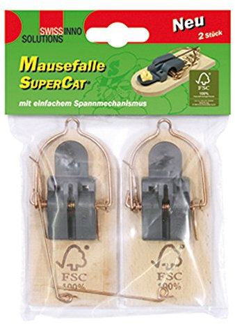 Mausefalle Holz 2erPack 24x