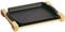 STAUB Assiette en Fonte avec Support Bois, Rectangulaire, 33 x 23 cm, Noir Mat