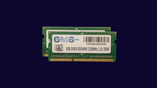 CMS 16GB (2X8GB) DDR3 10600 1333MHZ Non ECC SODIMM Memory Ram Upgrade Compatible with Lenovo® Thinkpad T420 4177, 4178, 4180, 4236 Series - A13