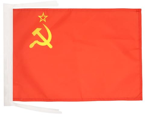AZ FLAG Bandiera URSS 45x30cm - BANDIERINA Rossa Comunista - Russia 30 x 45 cm cordicelle