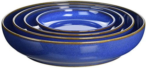 Denby 1040650 Imperial Blue Nistschalen 4er Set, Stein, 5,5 x 25,5 x 24 cm