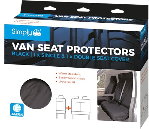 Simply VANSP01 Van Seat Protectors, Black