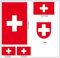 Aufkleber Set Schweiz Fahne Flagge