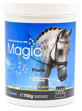 NAF Five Star Magic 750g Magnesium Calming Supplement for Horses | Magnesium horse calming supplement with herbal support, helps promote focus, calm behaviour and relaxation