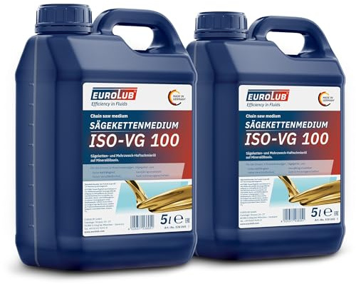 2x 5 L = 10 LITER EUROLUB SÄGEKETTENMEDIUM ISO-VG 100 HAFT-ÖL KETTENSÄGEN-ÖL