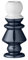 Bloomingville Kerzenhalter Naturweiß/Navy Blau 14 cm - Kerzenständer - Design - Wohnaccessoire - Dekoidee - Hochzeit - Geschenkidee - Weihnachten