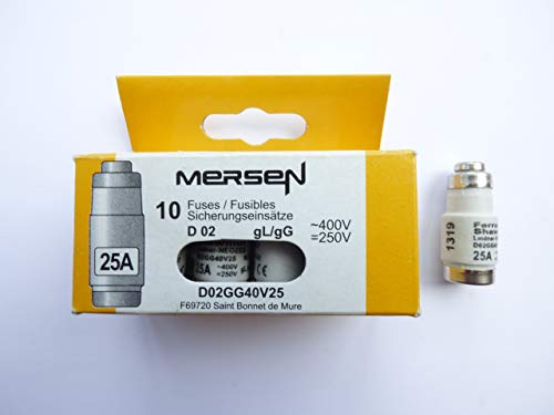 10x Sicherung D02, Keramik 25A