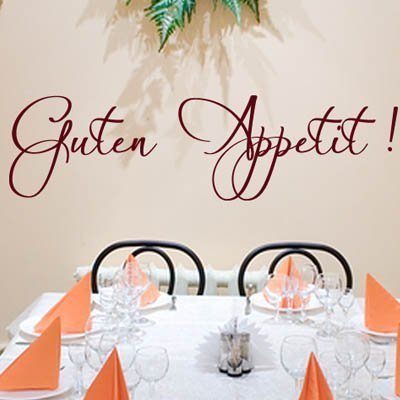 wandtattoo-factory Guten Appetit - 100 x 30cm - Farbe: Braun