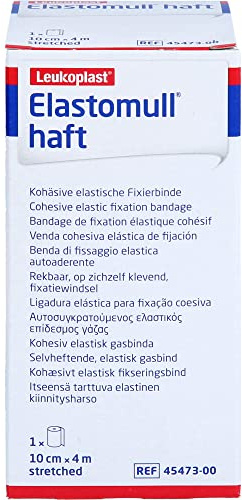 Elastomull haft 10 cm x 4 m kohäsive elastische Fixierbinde, 1 St. Binde