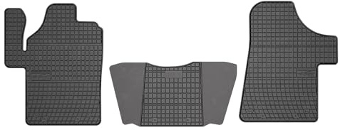 FROGUM EL Toro Gummimatten Ganzjähriges-Set von Autofussmatte Auto Fußmatten für Mercedes-Benz Vito II 2003-2014 | Beständiges Gummi Material | 1,5cm Schutzkante