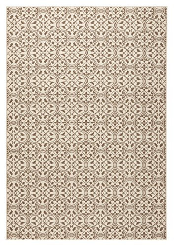 Hanse Home Kurzflor Teppich Pattern Braun Creme, 160x320 cm